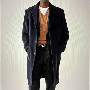 J. Crew Ludlow Topcoat, Wool & Cashmere, Size 40/R, Navy